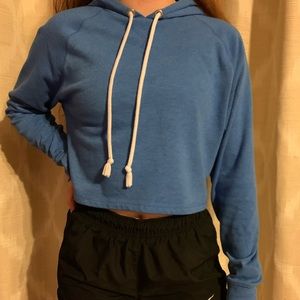 Royal Blue H&M Cropped Hoodie
